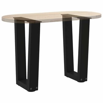 Eettafelpoten 2 st V-vormig 28x(42-43,3) cm staal zwart 8