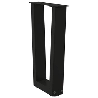 Eettafelpoten 2 st V-vormig 38x(42-43,3) cm staal zwart 4