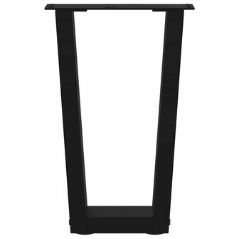 Eettafelpoten 2 st V-vormig 38x(42-43,3) cm staal zwart 5