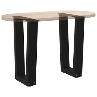 Eettafelpoten 2 st V-vormig 38x(42-43,3) cm staal zwart 8