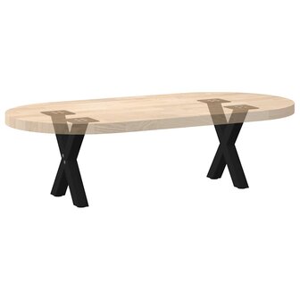 Salontafelpoten 2 st X-vormig 37x(30-31) cm staal zwart 7