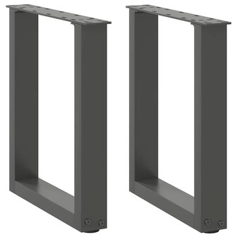 Salontafelpoten 2 st U-vormig 28x(42-43) cm staal antraciet 1