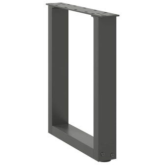 Salontafelpoten 2 st U-vormig 28x(42-43) cm staal antraciet 4