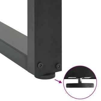 Salontafelpoten 2 st U-vormig 28x(42-43) cm staal antraciet 9