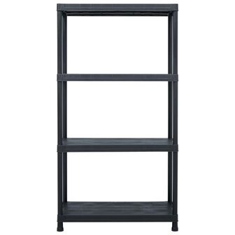 Opbergrek 100 kg 60x30x138 cm kunststof zwart 2