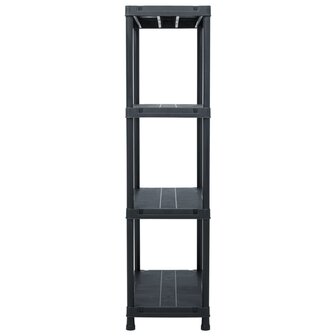 Opbergrek 100 kg 60x30x138 cm kunststof zwart 3
