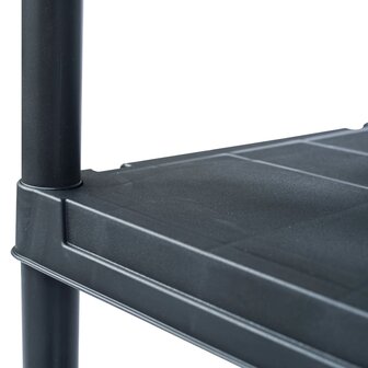 Opbergrek 100 kg 60x30x138 cm kunststof zwart 4