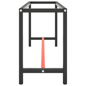 Werkbankframe 170x50x79 cm metaal matzwart en matrood 4