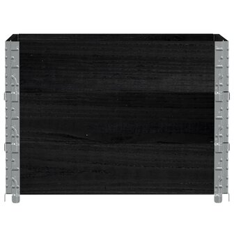 Palletopzetranden 3 st 80x60 cm massief grenenhout zwart 3