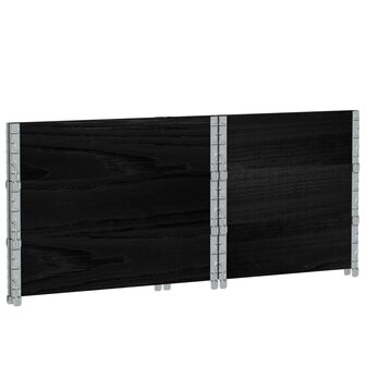 Palletopzetranden 3 st 80x60 cm massief grenenhout zwart 6