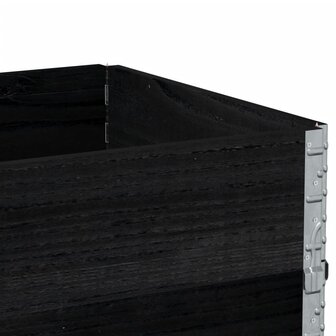 Palletopzetranden 3 st 80x60 cm massief grenenhout zwart 7
