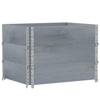 Palletopzetranden 3 st 80x60 cm massief grenenhout grijs 2