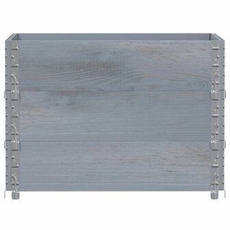 Palletopzetranden 3 st 80x60 cm massief grenenhout grijs 3