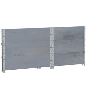 Palletopzetranden 3 st 80x60 cm massief grenenhout grijs 6