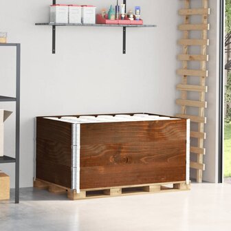 Palletopzetranden 3 st 120x80 cm massief grenenhout bruin 1
