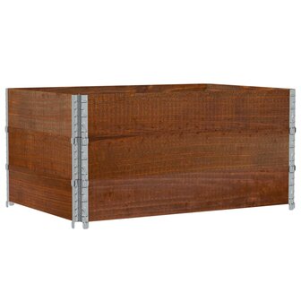 Palletopzetranden 3 st 120x80 cm massief grenenhout bruin 5