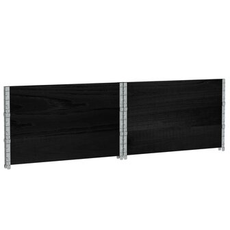 Palletopzetranden 3 st 100x100 cm massief grenenhout zwart 6