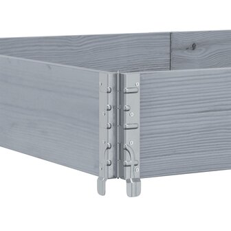 Palletopzetranden 3 st 150x50 cm massief grenenhout grijs 5