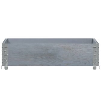 Palletopzetrand 80x60 cm massief grenenhout grijs 3