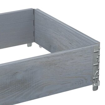 Palletopzetrand 80x60 cm massief grenenhout grijs 7