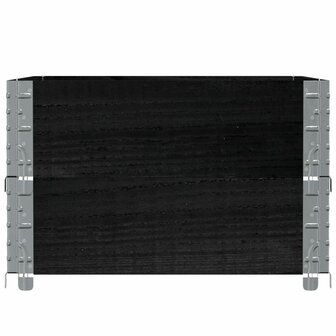Palletopzetranden 2 st 80x60 cm massief grenenhout zwart 4