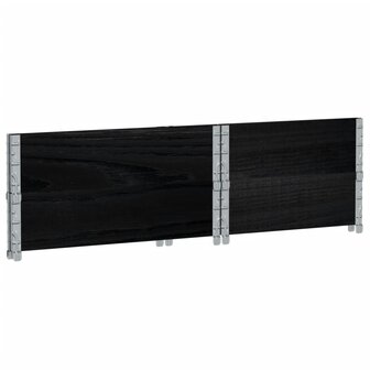 Palletopzetranden 2 st 80x60 cm massief grenenhout zwart 6