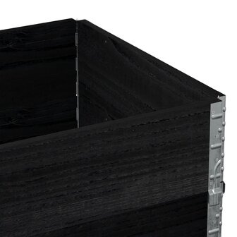 Palletopzetranden 2 st 80x60 cm massief grenenhout zwart 7