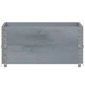 Palletopzetranden 2 st 80x60 cm massief grenenhout grijs 3
