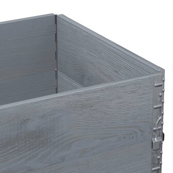 Palletopzetranden 2 st 80x60 cm massief grenenhout grijs 7