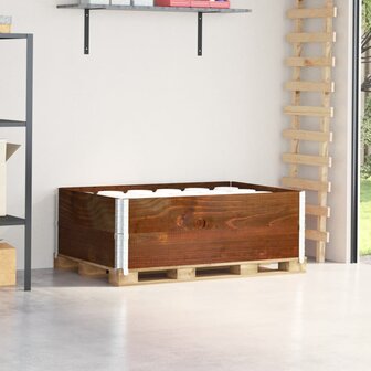 Palletopzetranden 2 st 120x80 cm massief grenenhout bruin 1
