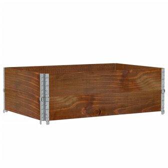 Palletopzetranden 2 st 120x80 cm massief grenenhout bruin 2