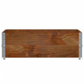 Palletopzetranden 2 st 120x80 cm massief grenenhout bruin 3