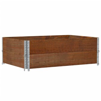 Palletopzetranden 2 st 120x80 cm massief grenenhout bruin 5