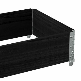 Palletopzetrand 100x50 cm massief grenenhout zwart 7