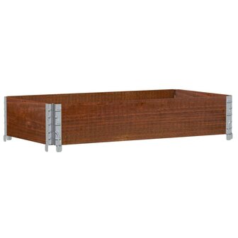 Palletopzetrand 100x50 cm massief grenenhout bruin 2