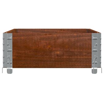 Palletopzetrand 100x50 cm massief grenenhout bruin 4