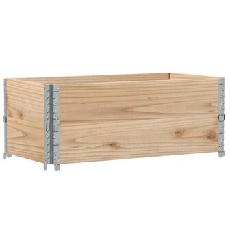 Palletopzetranden 2 st 100x50 cm massief grenenhout 2