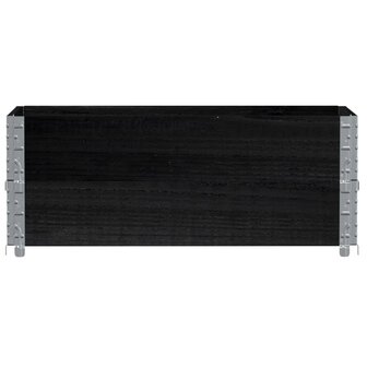 Palletopzetranden 2 st 100x50 cm massief grenenhout zwart 3