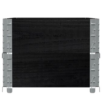 Palletopzetranden 2 st 100x50 cm massief grenenhout zwart 4