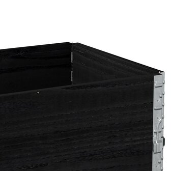 Palletopzetranden 2 st 100x50 cm massief grenenhout zwart 7