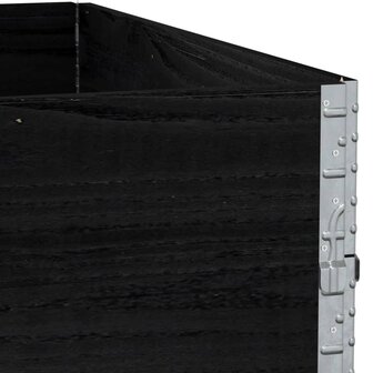 Palletopzetranden 2 st 100x100 cm massief grenenhout zwart 7