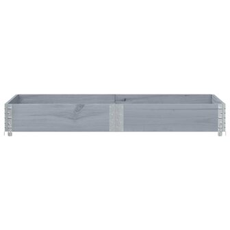Palletopzetrand 150x50 cm massief grenenhout grijs 3