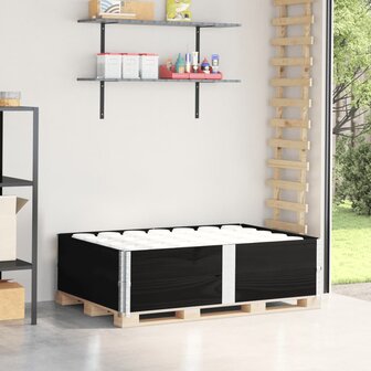 Palletopzetranden 2 st 150x100 cm massief grenenhout zwart 1