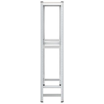 Bandenrek 2-laags 110x40x180 cm staal&amp;bewerkt hout zilverkleur 5