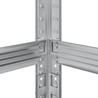 Bandenrek 2-laags 110x40x180 cm staal&amp;bewerkt hout zilverkleur 9