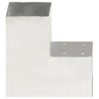 Paalverbindingen 4 st L-vorm 101x101 mm gegalvaniseerd metaal 3