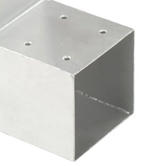 Paalverbindingen 4 st L-vorm 101x101 mm gegalvaniseerd metaal 6