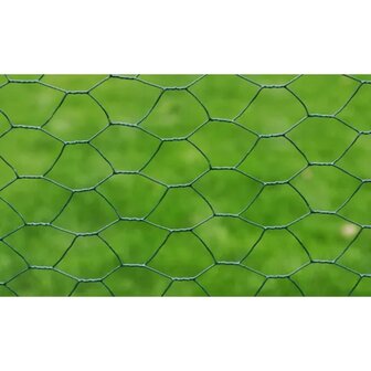 Kippengaas 25x1 m met PVC-coating groen 3