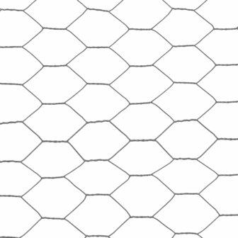 Kippengaas 25x1 m staal met PVC coating grijs 4