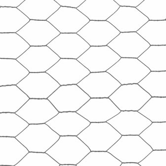 Kippengaas 25x1,2 m staal met PVC coating grijs 4